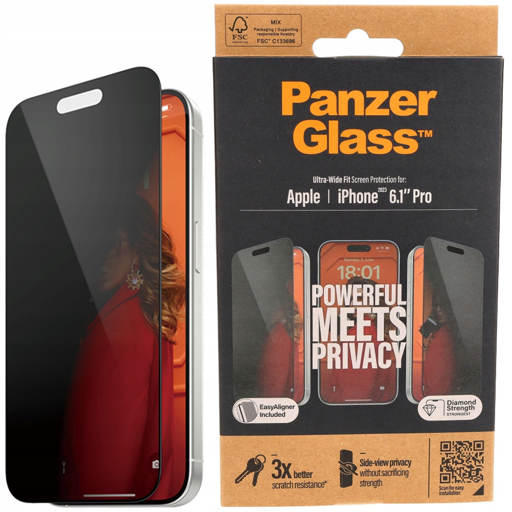 Sklo na celý displej PanzerGlass pro iPhone 15 Pro