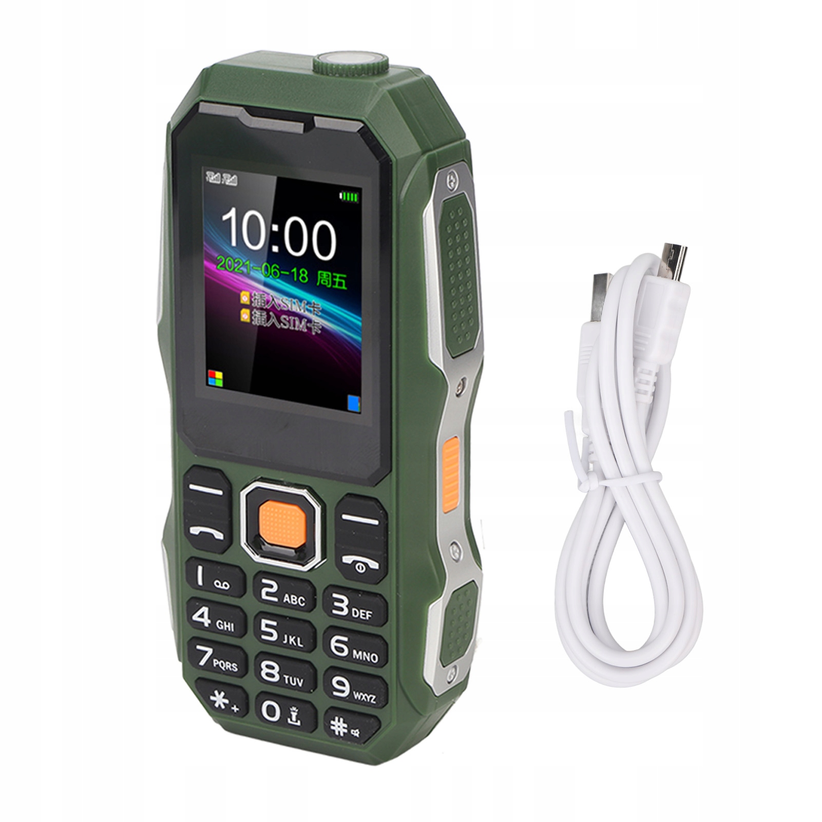 Mobiltelefon 1,8 Hüvelykes 0,3 Mp 32 Mb Nagy Gombokkal Zöld