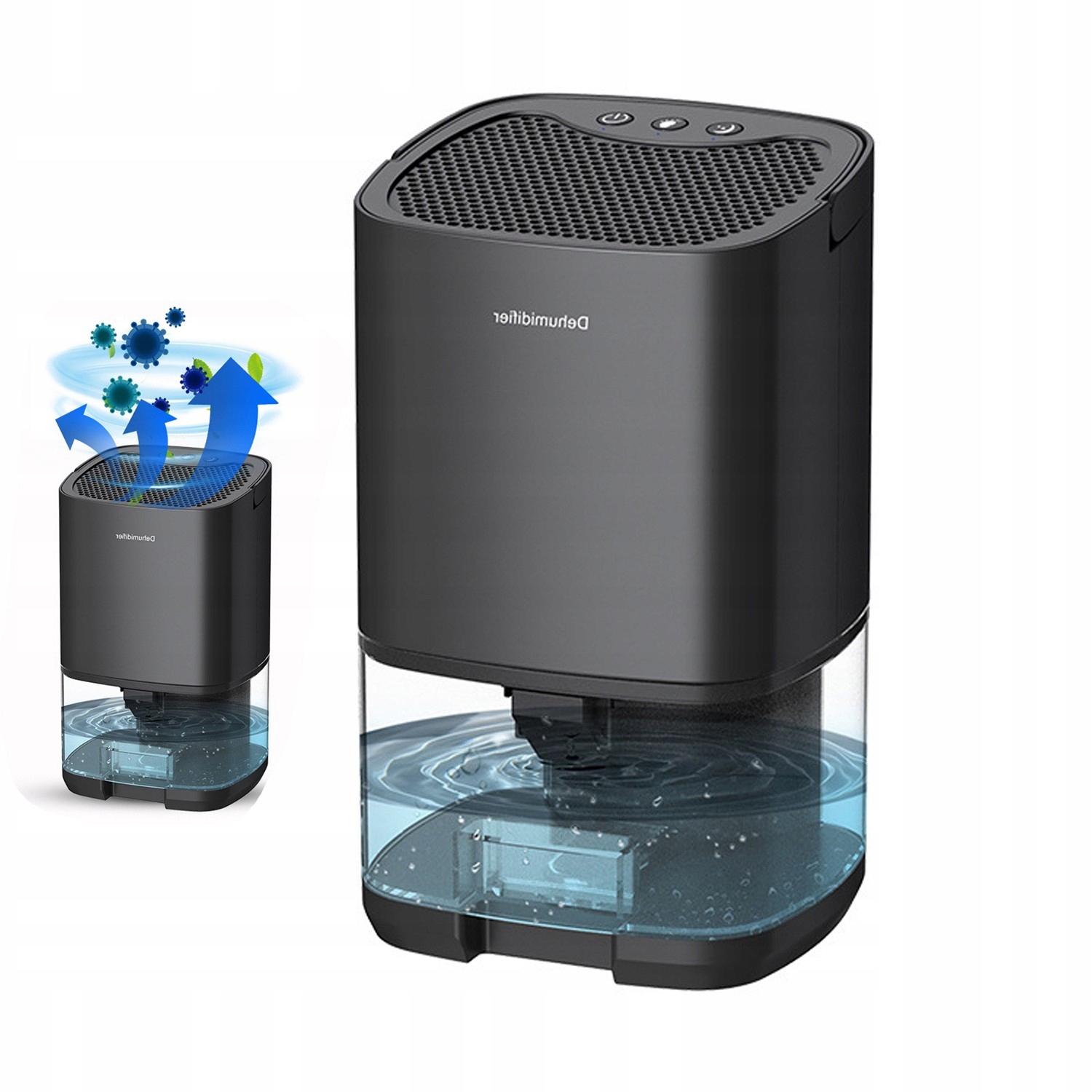 Air dehumidifier Desiccant absorber quiet Portable Mini Dehumidier 1L