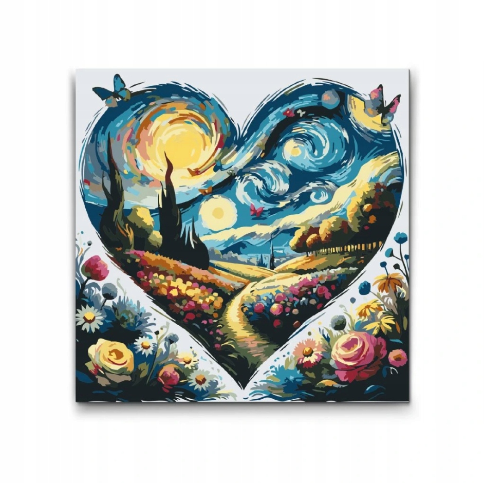 Malování Podle Čísel Krajina Příroda Pole Květiny Barevné 50x50 cm