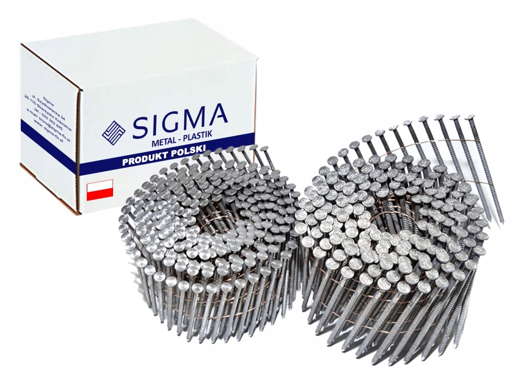 Gwoździe łączone drutem Bębnowe 2.5x50 Koletowane 10,8 tyś.