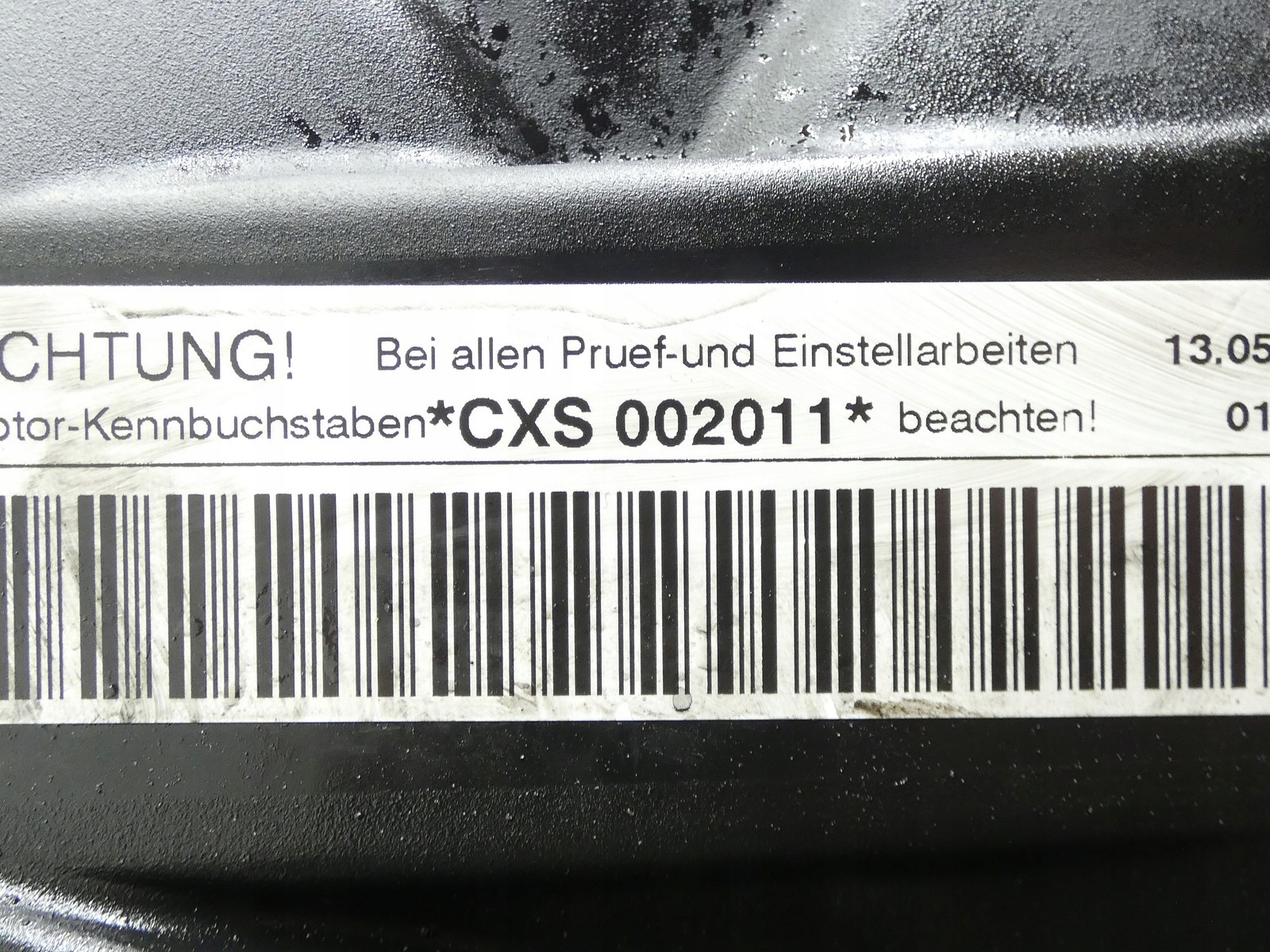 engine pillar CXS CXSA 1.4 TSI 90KW / 122KM VW GOLF VII AUDI A3 8V
