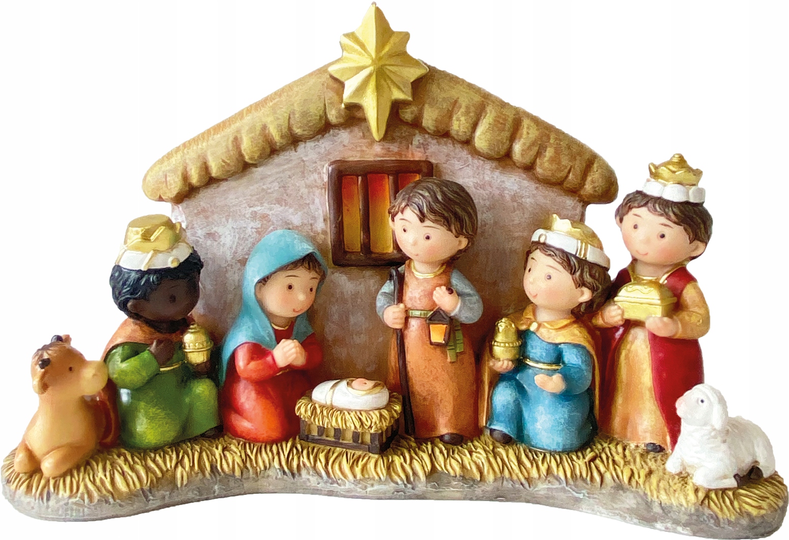 Krásny Vianočný Betlehem s figúrkami * Pre Deti * 21 cm x 13 cm