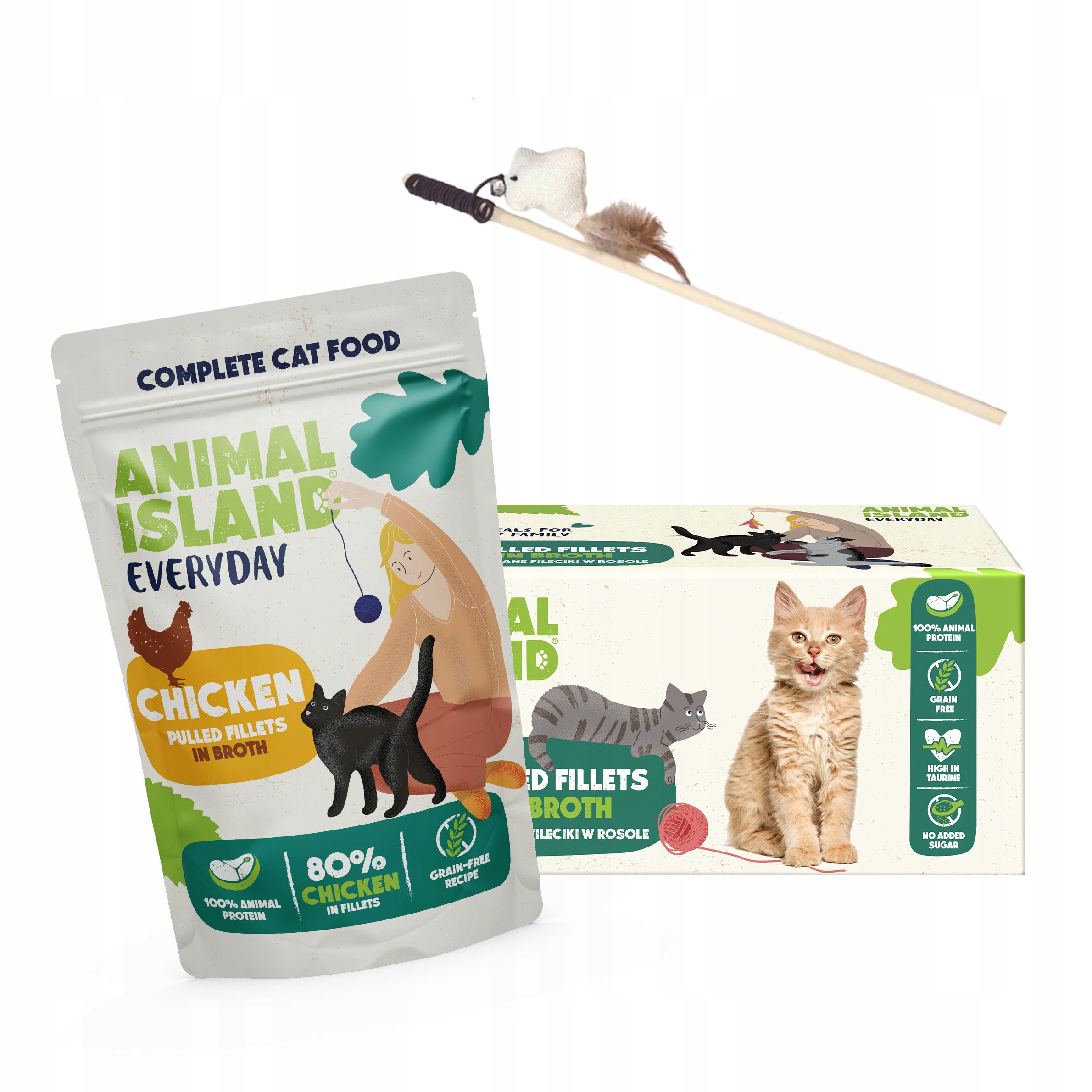 Animal Island Krmivo mokré pro kočky kuřecí filetky ve vývaru...