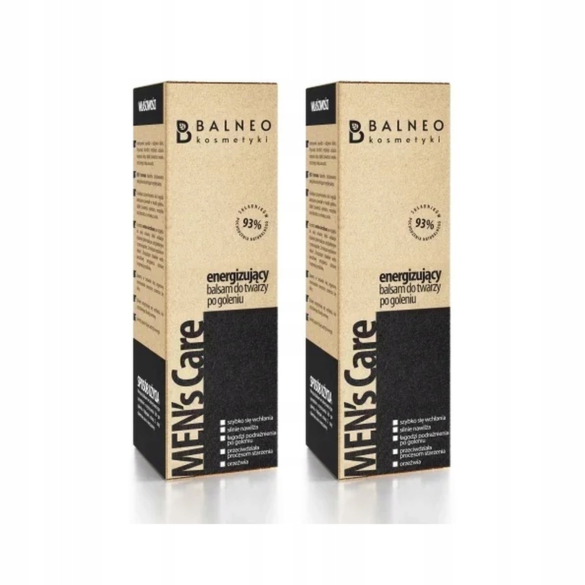 Zestaw 2x Balneokosmetyki Energizujący balsam do twarzy po goleniu 150ml