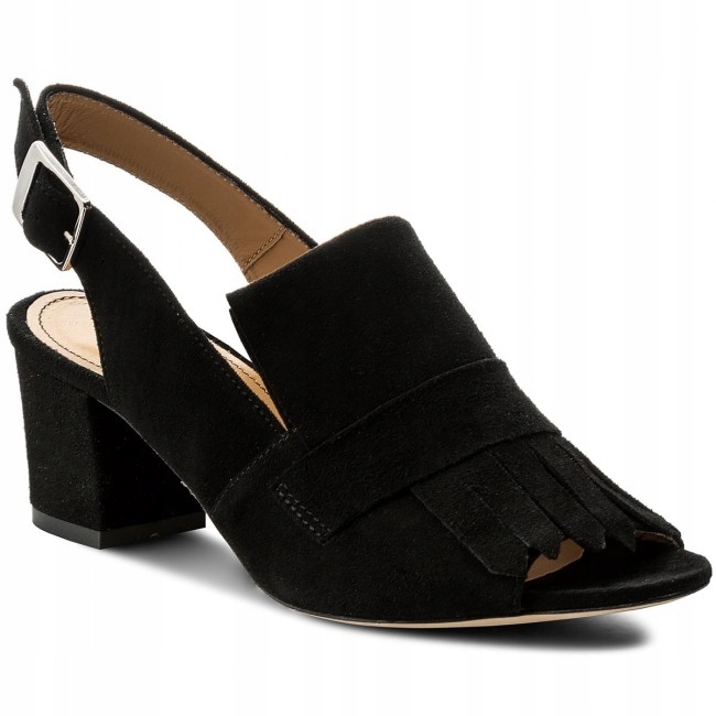 Kazar Dámské Černé Boty Kožené Na Podpatku Vel. 36 3W3G10* EU36 3W3