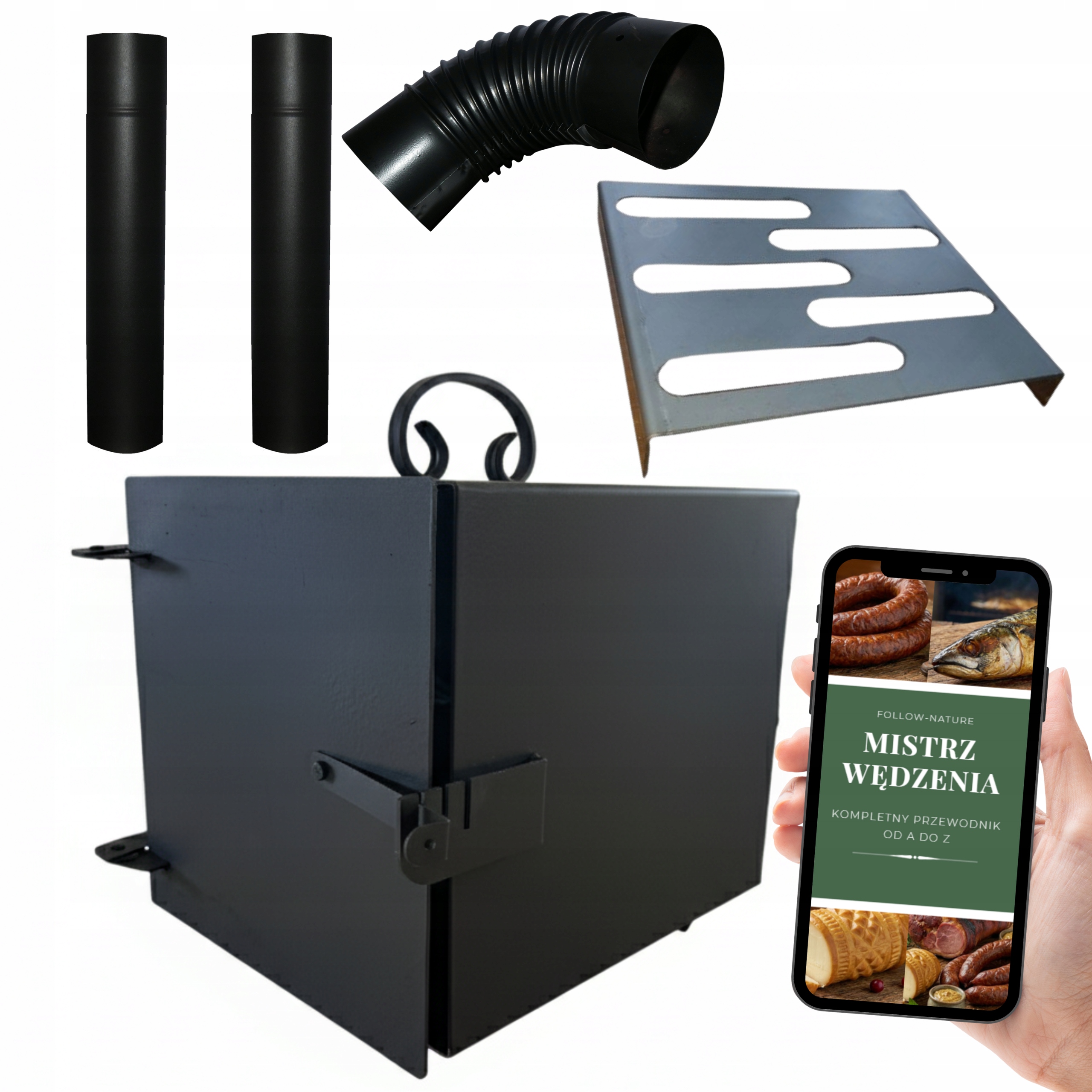 Ohnisko do záhradnej udiarne veľké 40x30x30 XXL Sada ohniska kovové