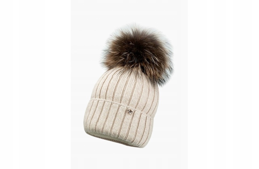 

Jamiks Czapka Zimowa Hosella Beż Pompon R.52