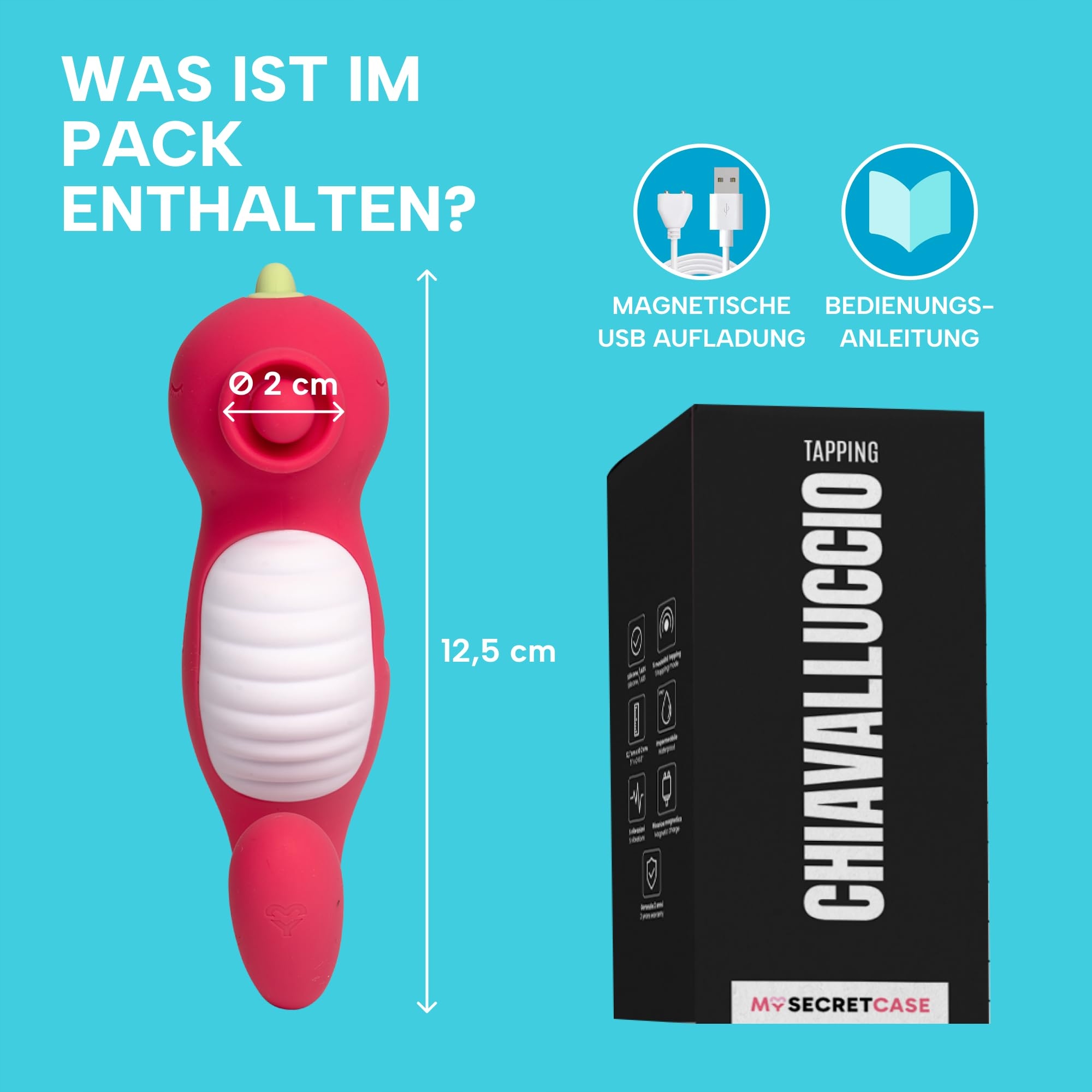 MYSECRETCASE Wibrator Dla Kobiet 5 Trybów Klitoris Stymulator Wodoodporny — miniatura 5