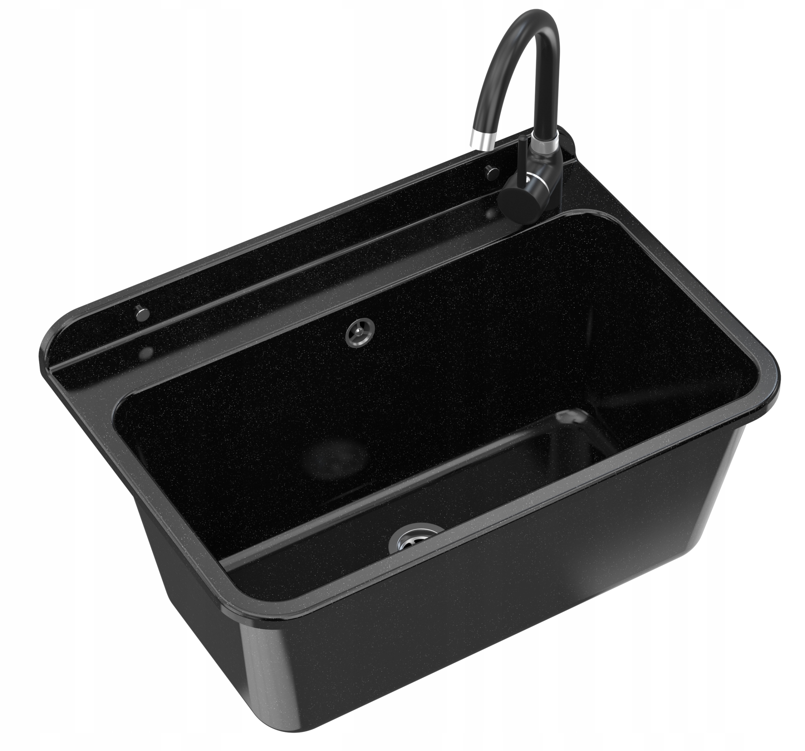 Priemyselný Drez Čierna Batéria Garáž Práčovňa