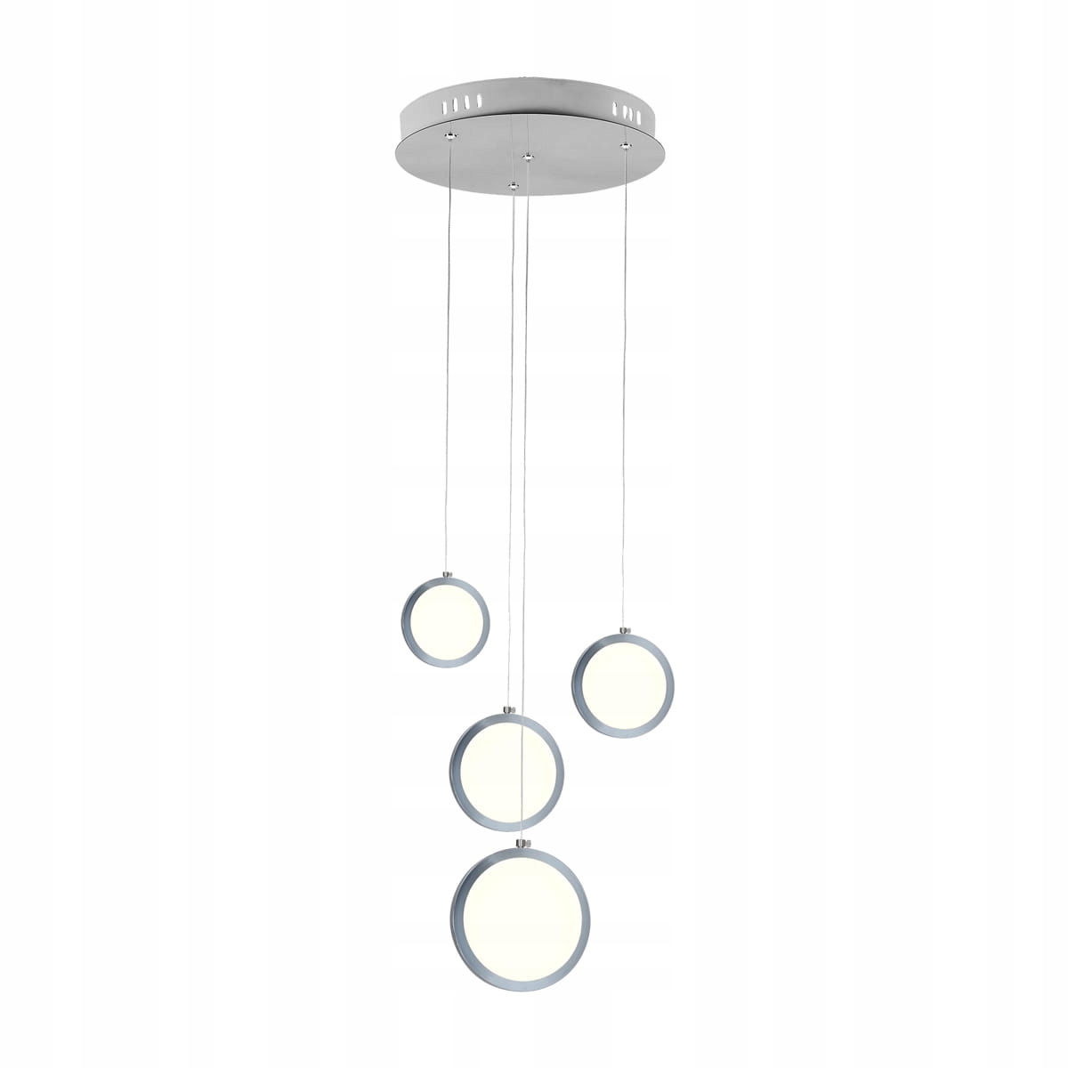 Milagro Závesná lampa Circolo Led 29W s diaľkovým ovládaním, chróm/striebro, nastaviteľná