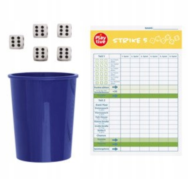 Gra Playtive gra w kości strike-5 , 7 elementów 6+ od 2 do 8 graczy /zo