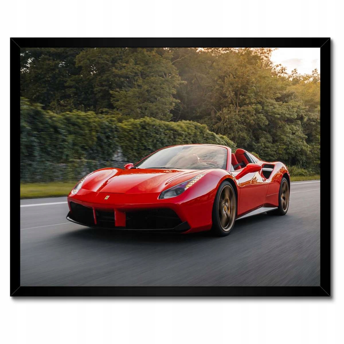 Plakáty v rámu 50x40 Červené Ferrari Cesta