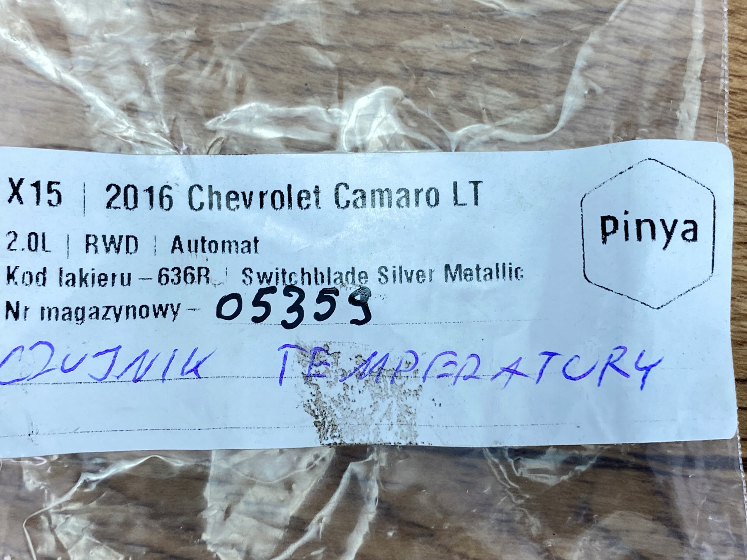 sensor tmperatury Chevrolet Camaro 2016+ USA