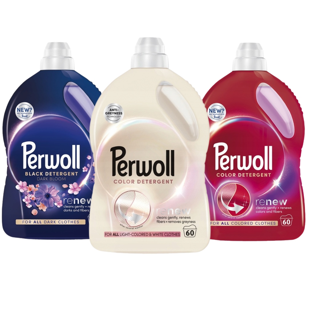 Perwoll Renew Tekutý prací prostředek Color Black Light Mix 3x3 l 180 praní
