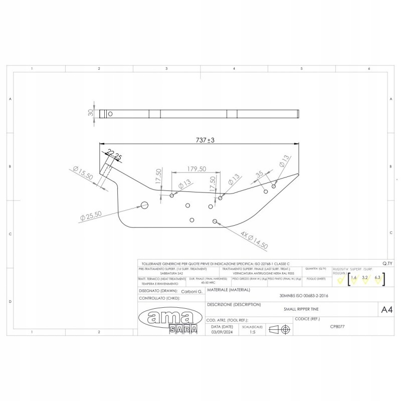 Pluhový sloupek Ripper mini Pinokio CP8077