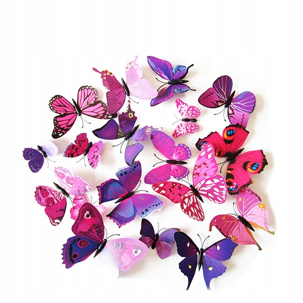 

12 sztuk Piękny 3D Motyl Tablica Magnesy Na