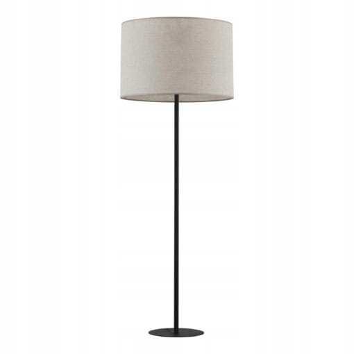Podlahová lampa Winston s šedobéžovým stínidlem