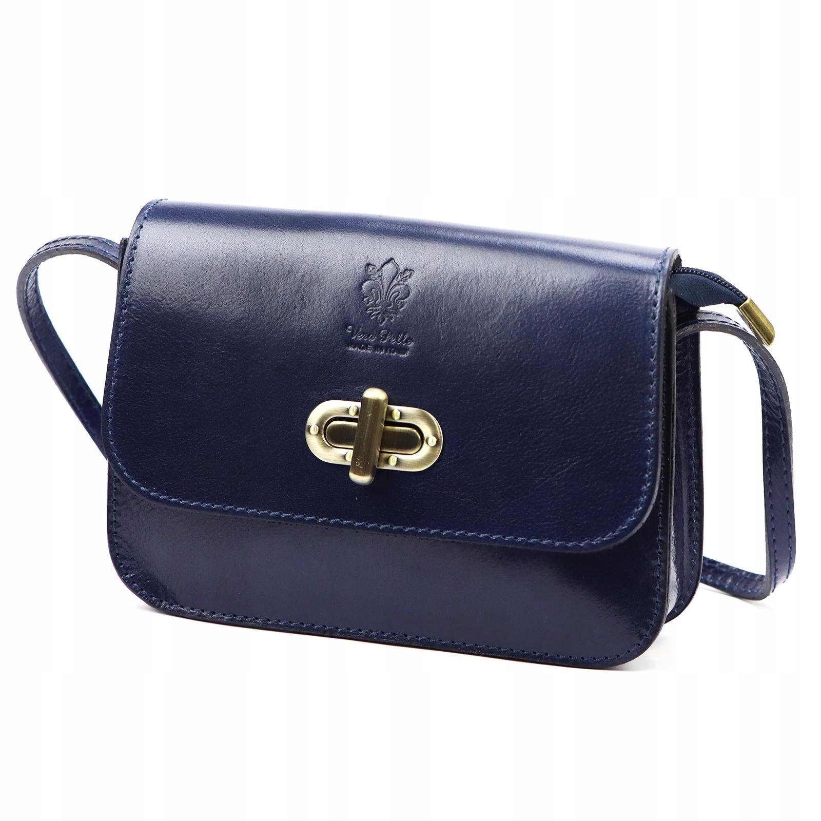 Dámská kabelka přes rameno kožená modrá Florence