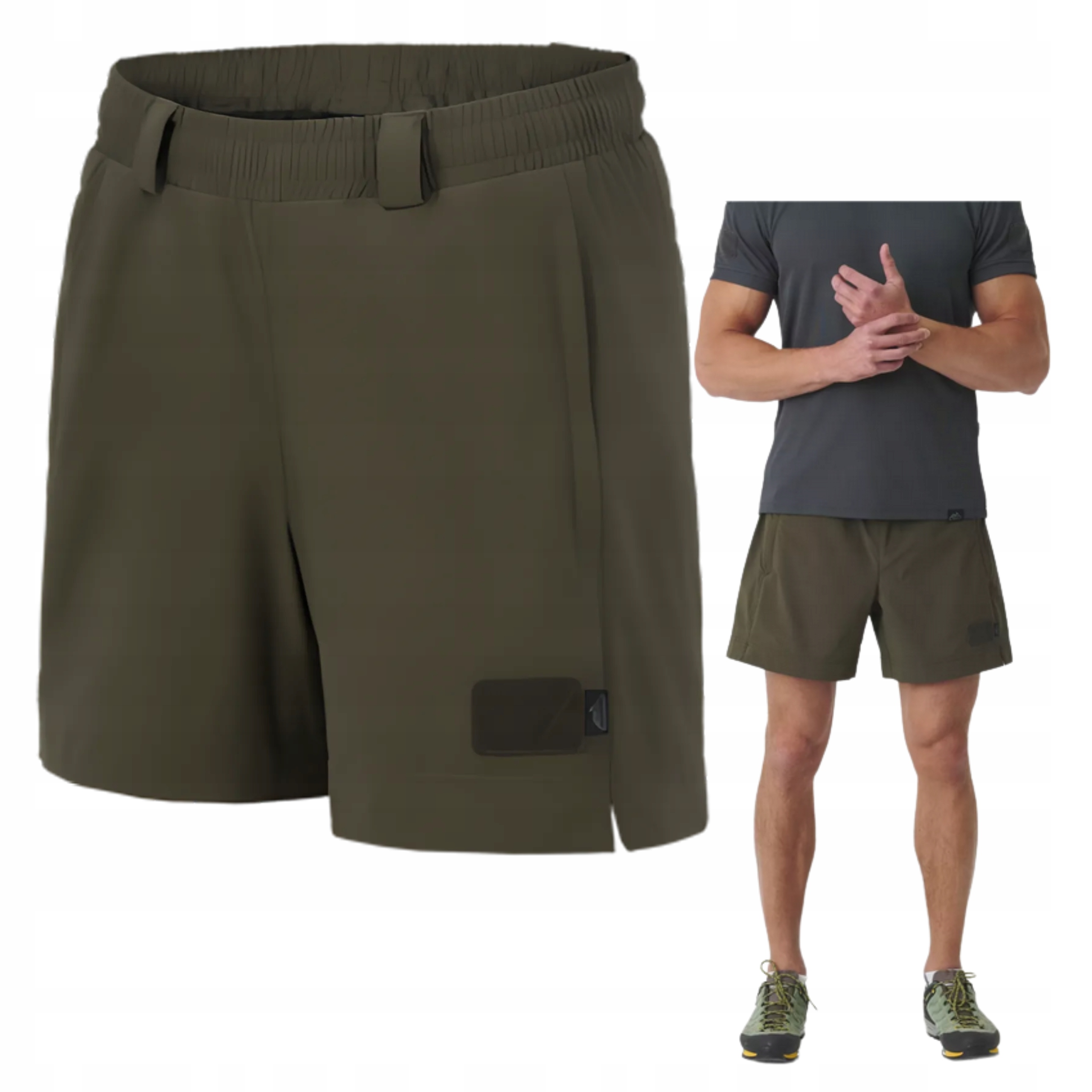 Krátké Strečové Kalhoty Kraťasy Elastické Taiga Green 2XL