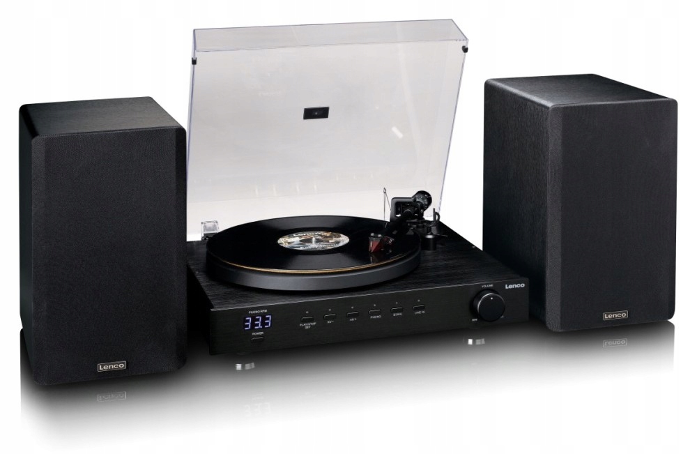 Audiofilský Hi-Fi gramofón Lenco LS-700BK s vložkou Ortofon 2M Red Bluetooth