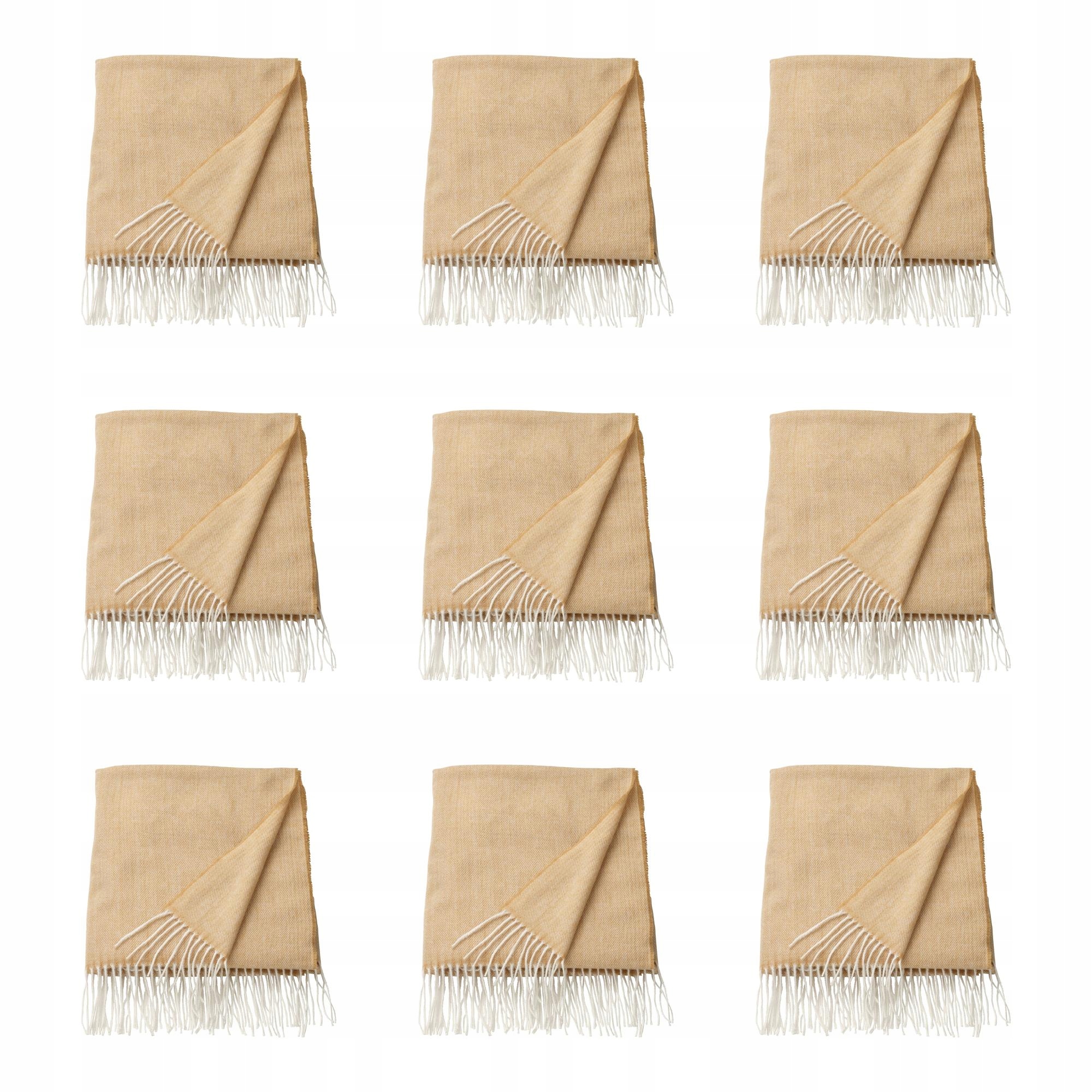 9 ks Holmvi Pled béžovožlutá barva 120 x 160 cm