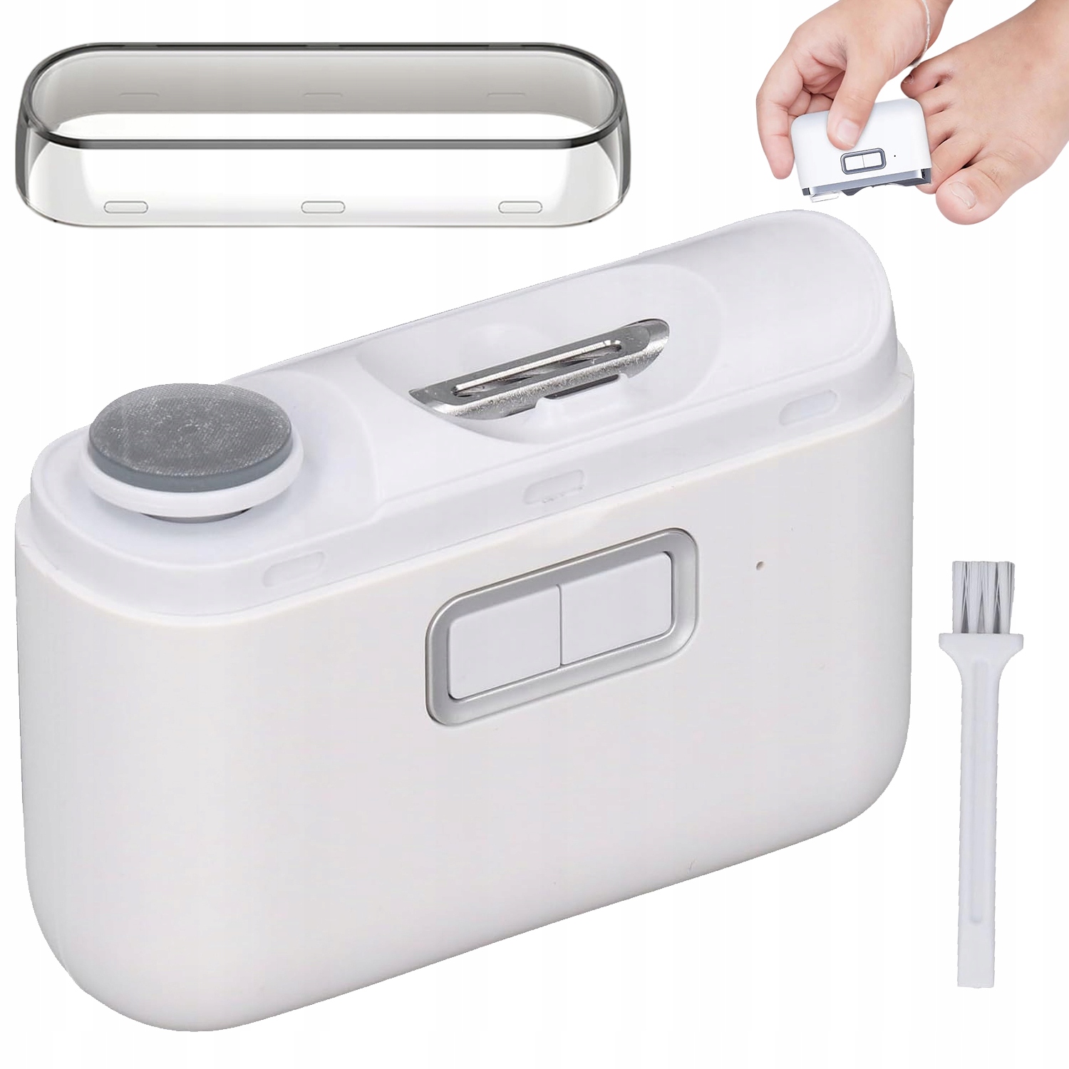 Elektrický Kleštičky Na Nehty 2V1 Přenosné, Odolné, 2 Režimy Led Světlo