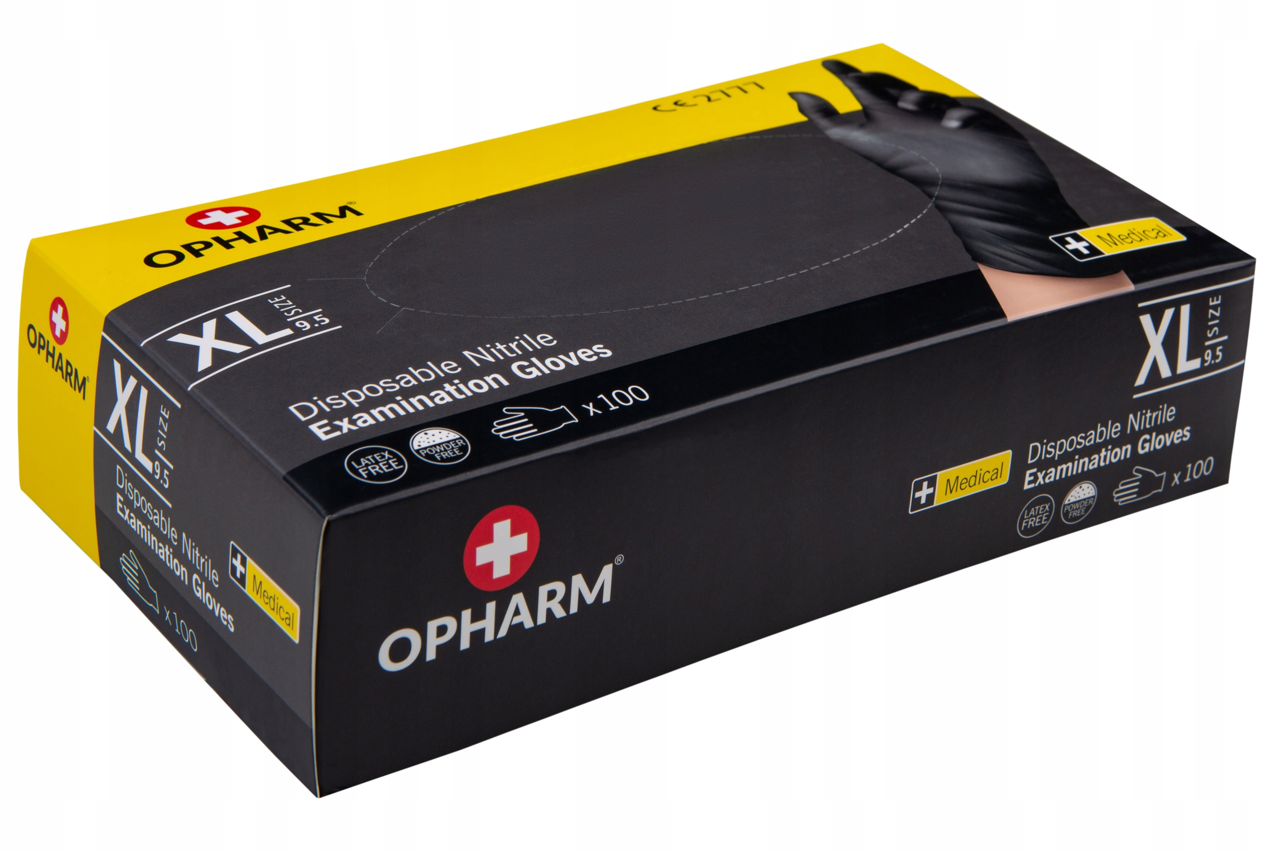

Rękawice Nitrylowe Opharm Czarne XL 100 szt.
