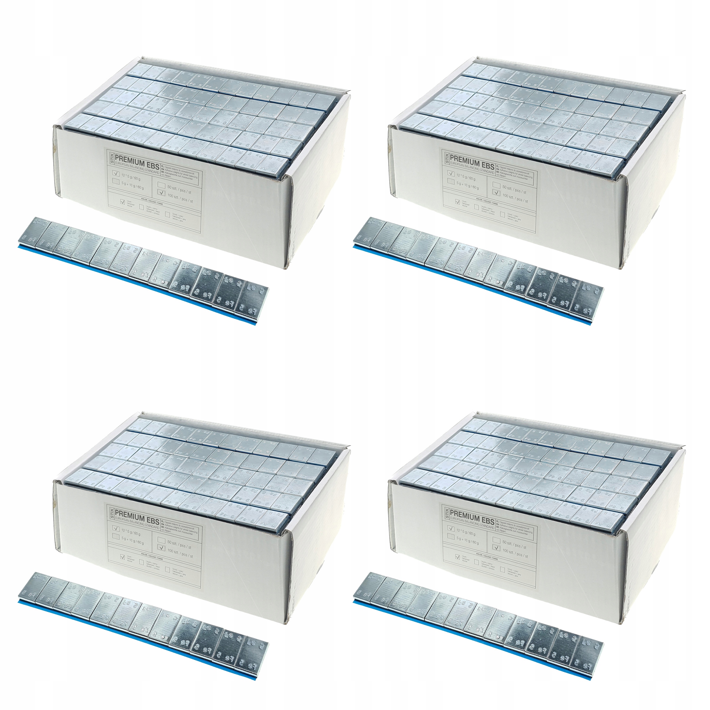 Ciezarki Klejone do Felg Szeroka Tasma 5g 400szt