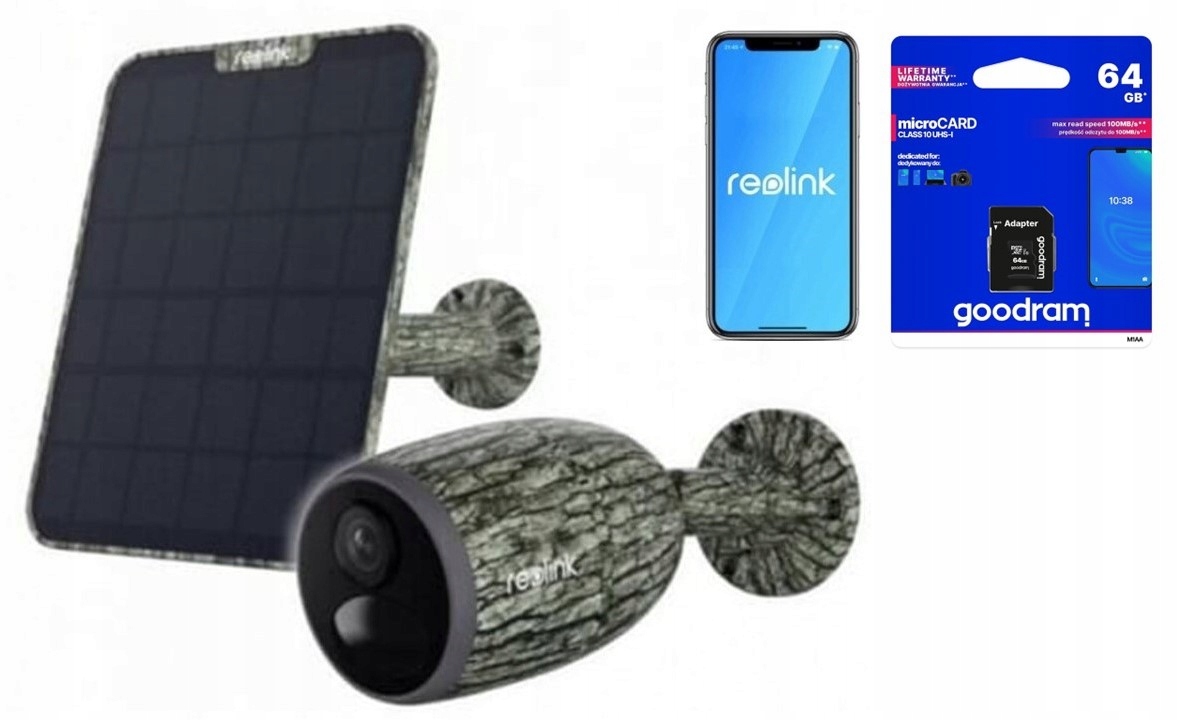 Kamera Reolink Go G330 moro 4G Lte batéria+SOLÁRNY Panel+karta 64