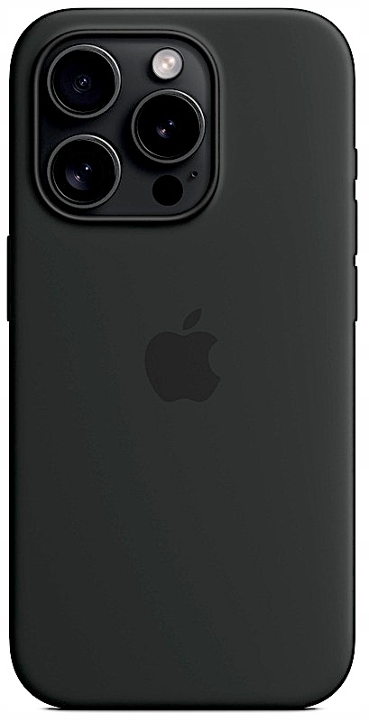 Silikonové pouzdro pro iPhone 15 Pro Max Černá Zadní Kryt Silicone Case Black