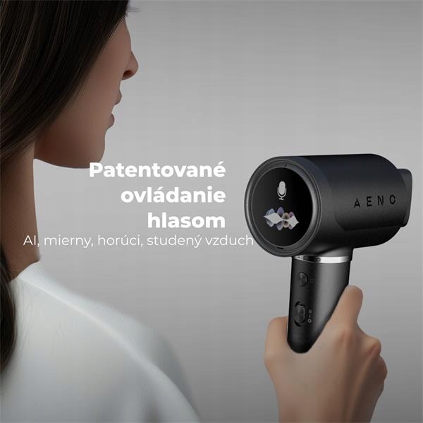 Aeno Ai ProDryer Fén HD5 čierny, 100km/h, Hlasové ovl., ionizátor, Ai,…
