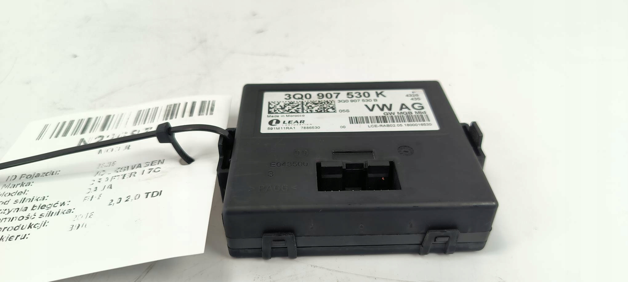 module ADBLUE 3Q0907530K VOLKSWAGEN CRAFTER II 7C