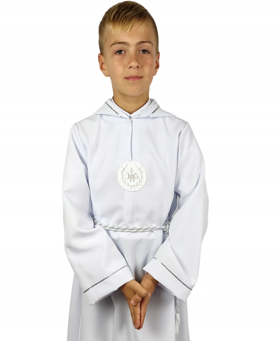 

Alba komunijna z kapturem dla chłopca r. 140