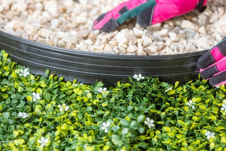 OBRZEŻE OBRZEŻA TRAWNIKOWE OGRODOWE PLASTIKOWE TWORZYWO 30m +60szt KOTWY Producent Bradas