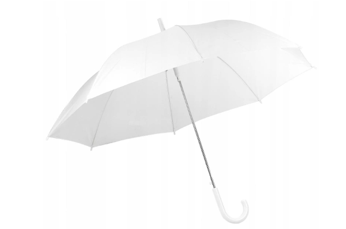 

Duży parasol biały ślubny parasolka XL automat