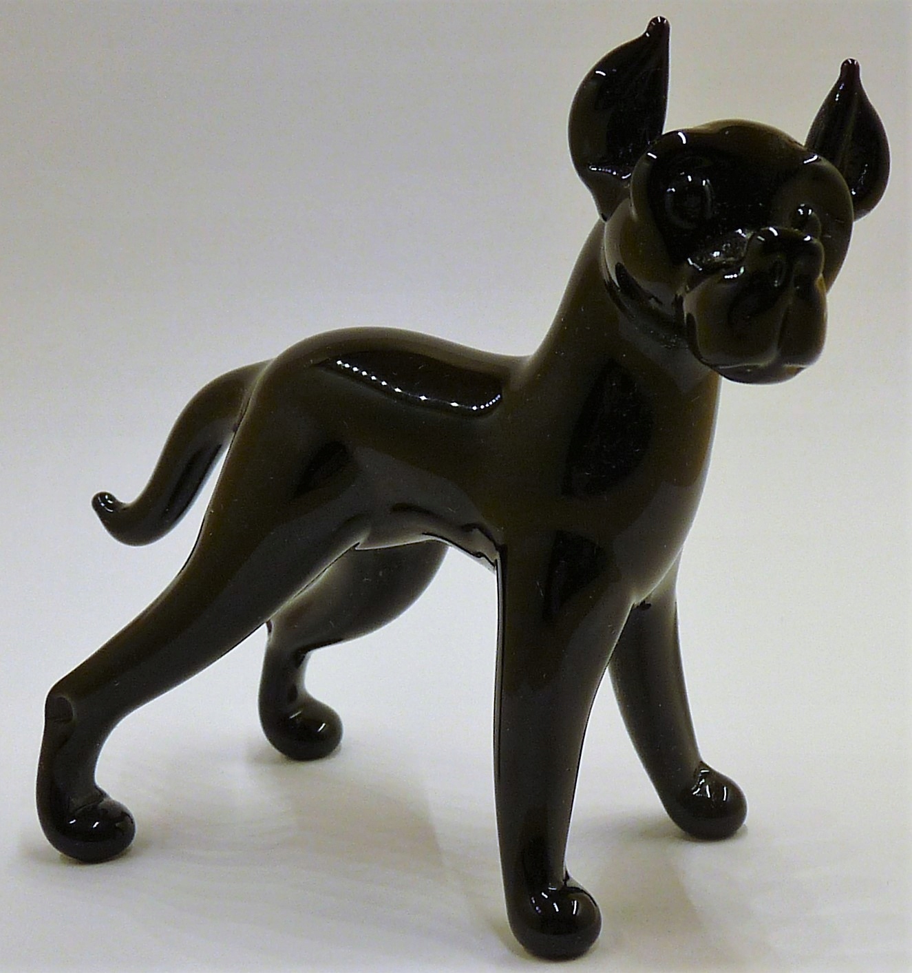 Skleněná figurka Extra Pes Rasový Pit Bull Terrier Černá dárek Fd Velká