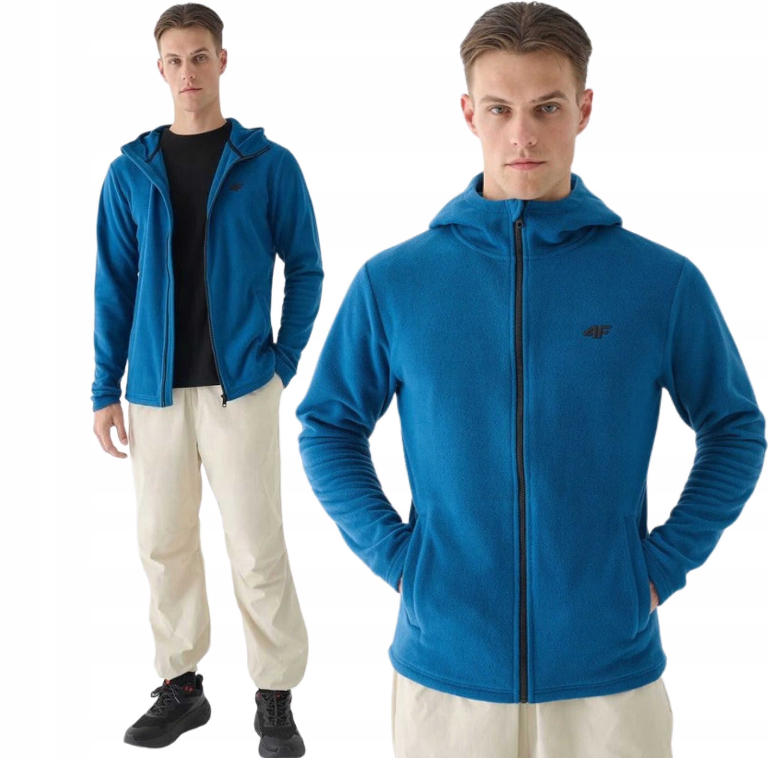 męski polar z kapturem 4F TFLEM290 XXL