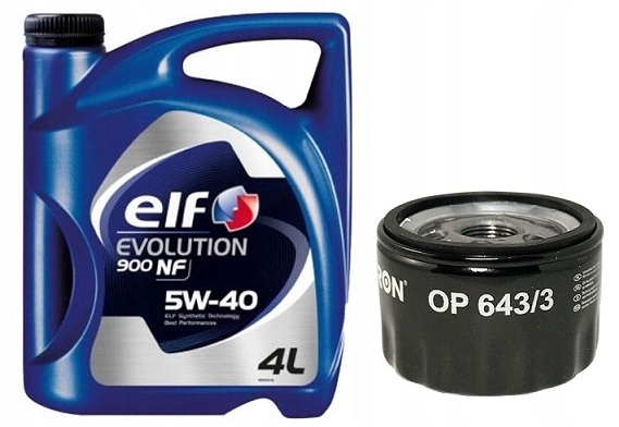 Elf Evolution 900 Nf 5W40 4L Filtr Oleju OP643/3 Filtron