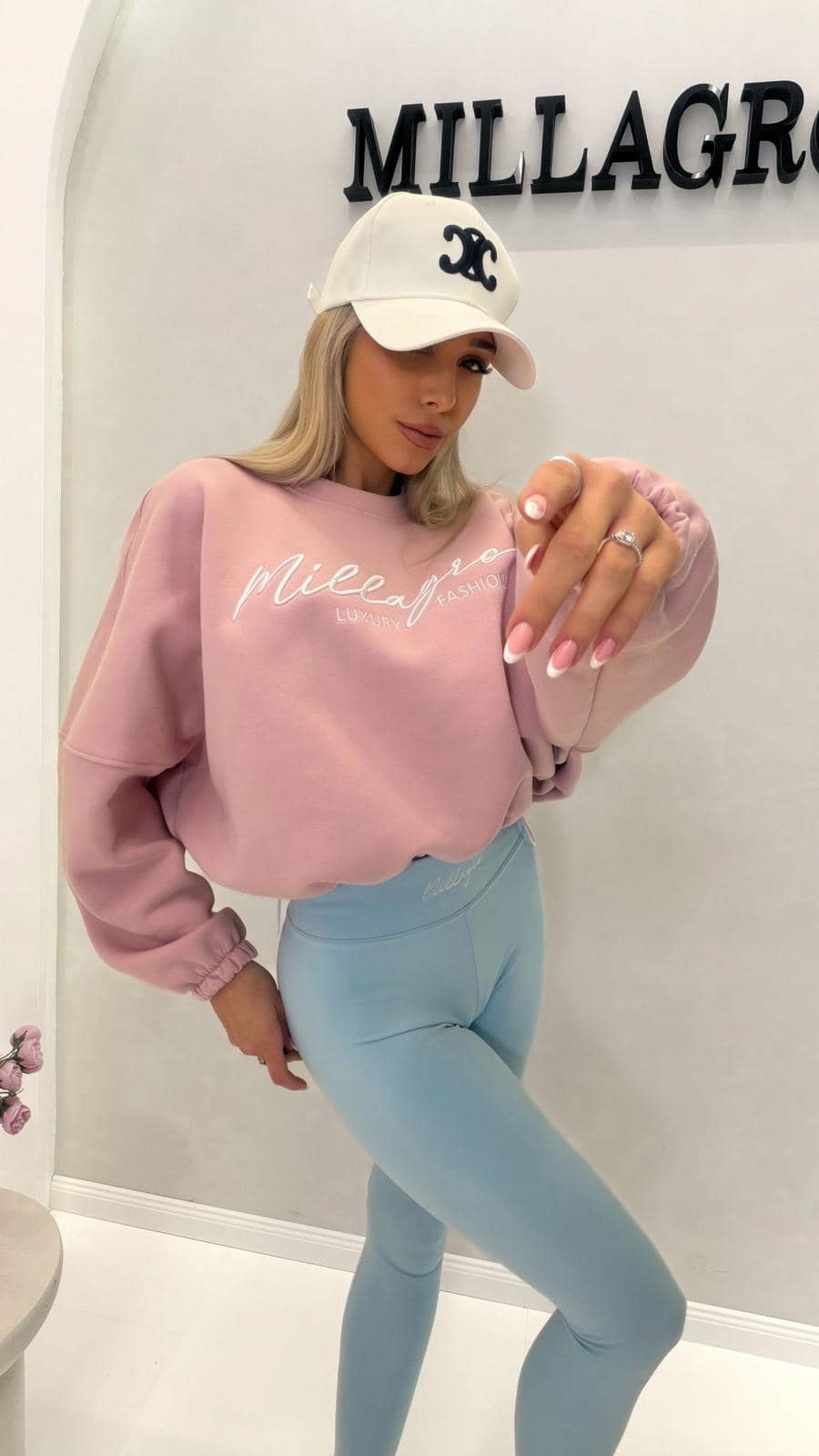 Dámské Modelovací Legíny S Výšivkou Millagro, Modré