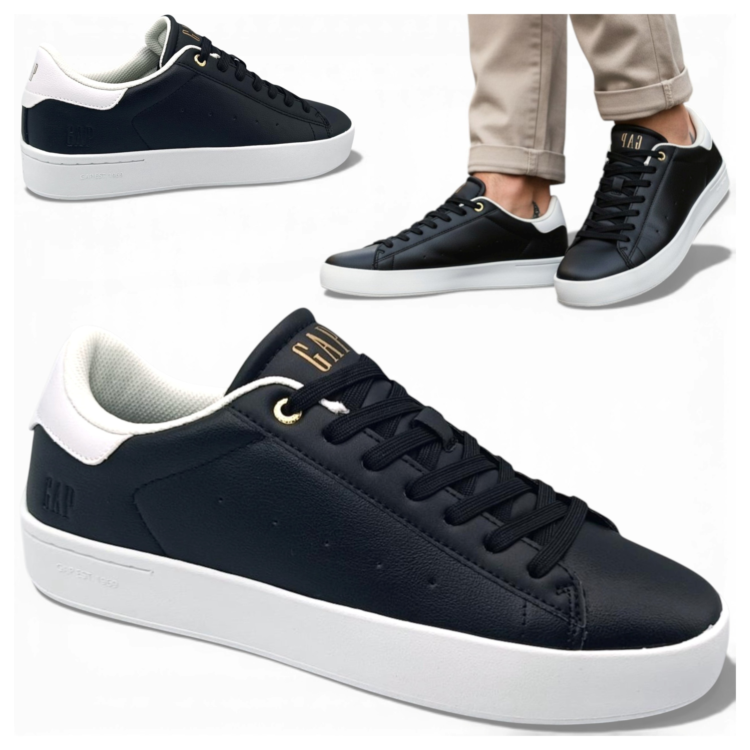 43 Gap Pánská obuv se zavazováním Lehká Jarní Letní Sportovní Polobotky Černá