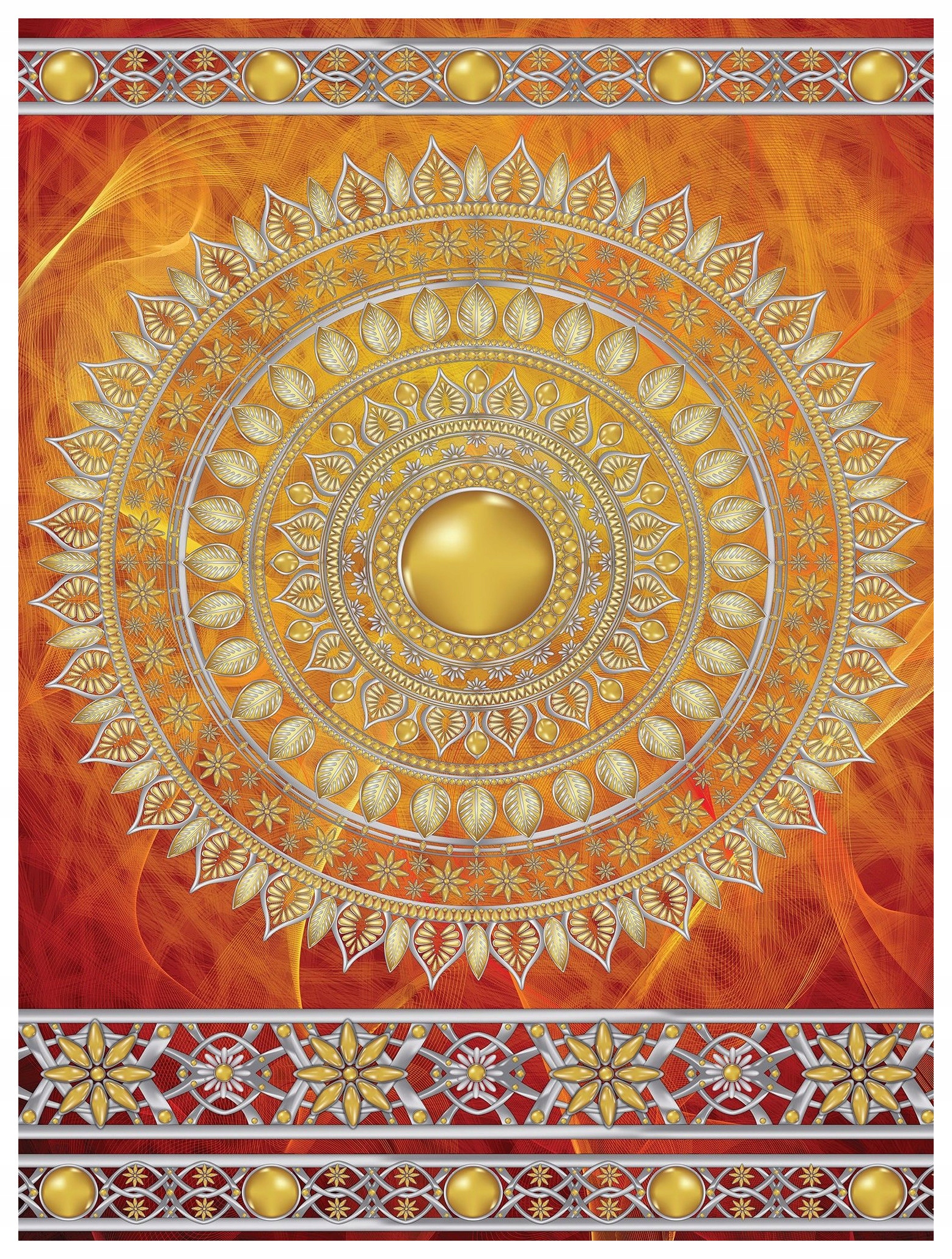 Fototapeta Mandala Zlatá Harmonie vinylová 184x254 Luxus a klid lepidlo