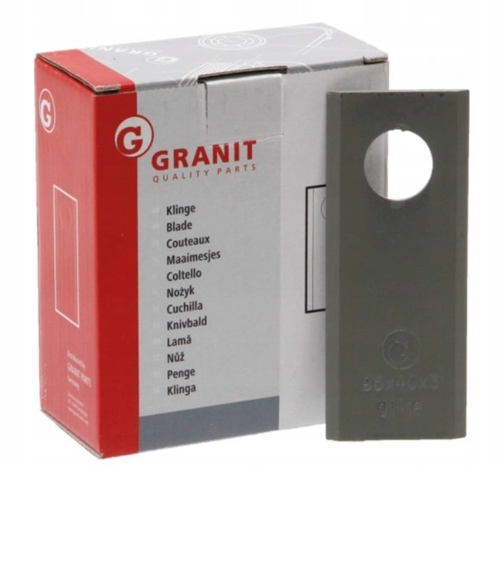 

Nożyk nóż kosiarki rotacyjnej 96x40x3mm 25szt