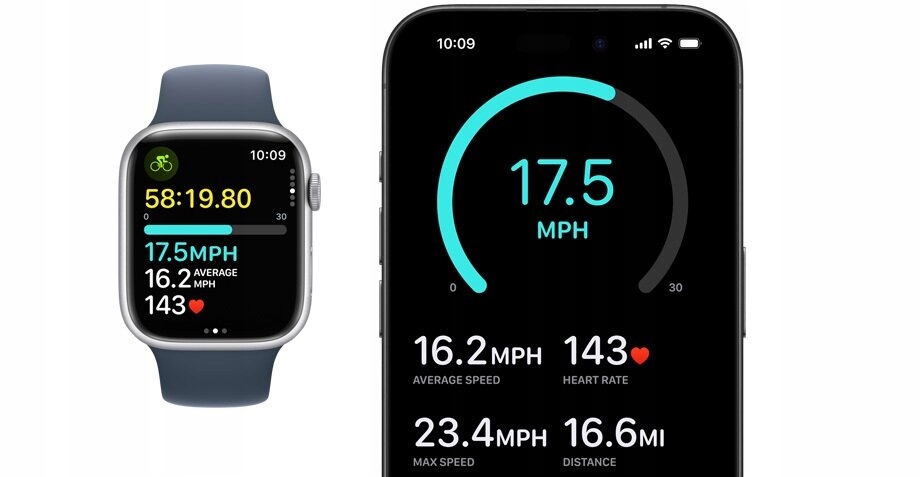 Smartwatch Apple Watch Series 9 GPS + Cellular 41mm czarny Model Watch Series 9 GPS + Cellular 41mm