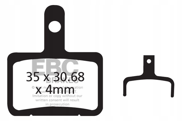 Klocki rowerowe Ebc (organiczne wyczynowe) Shimano Deore BR-M515 & BR-M525