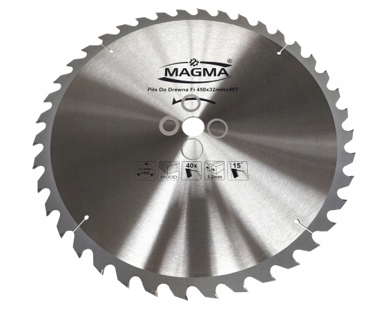 

Tarcza piła widiowa do drewna 450x32x40T