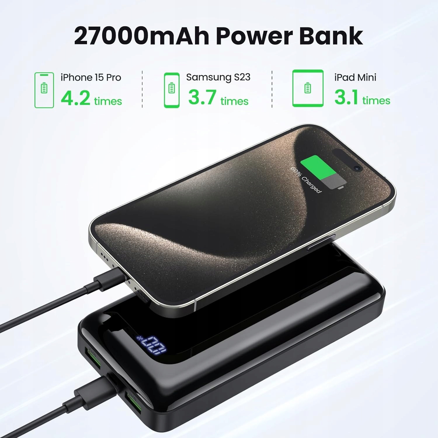 Powerbank Bexteoo 27000 mAh czarny Kod producenta 757173776903