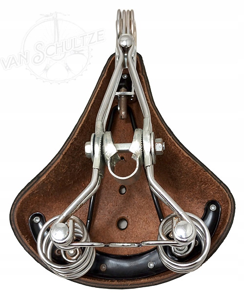 siodełko SKÓRZANE retro vanSCHULTZE Classic CZARNE Marka inna