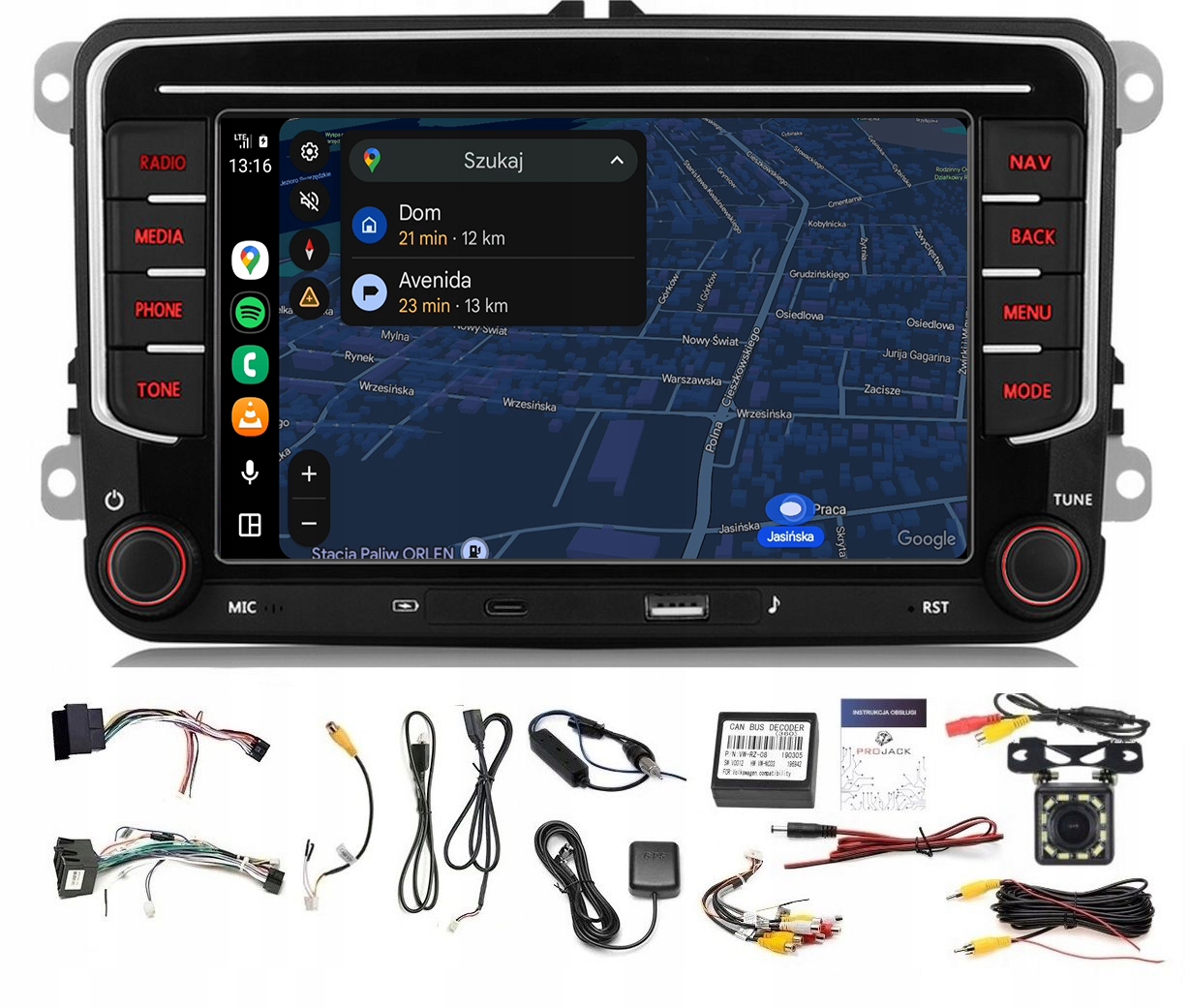 Rádio Navigácia Gps Android Vw Beetle 2011-2019 Wifi Carplay 6GB 128GB