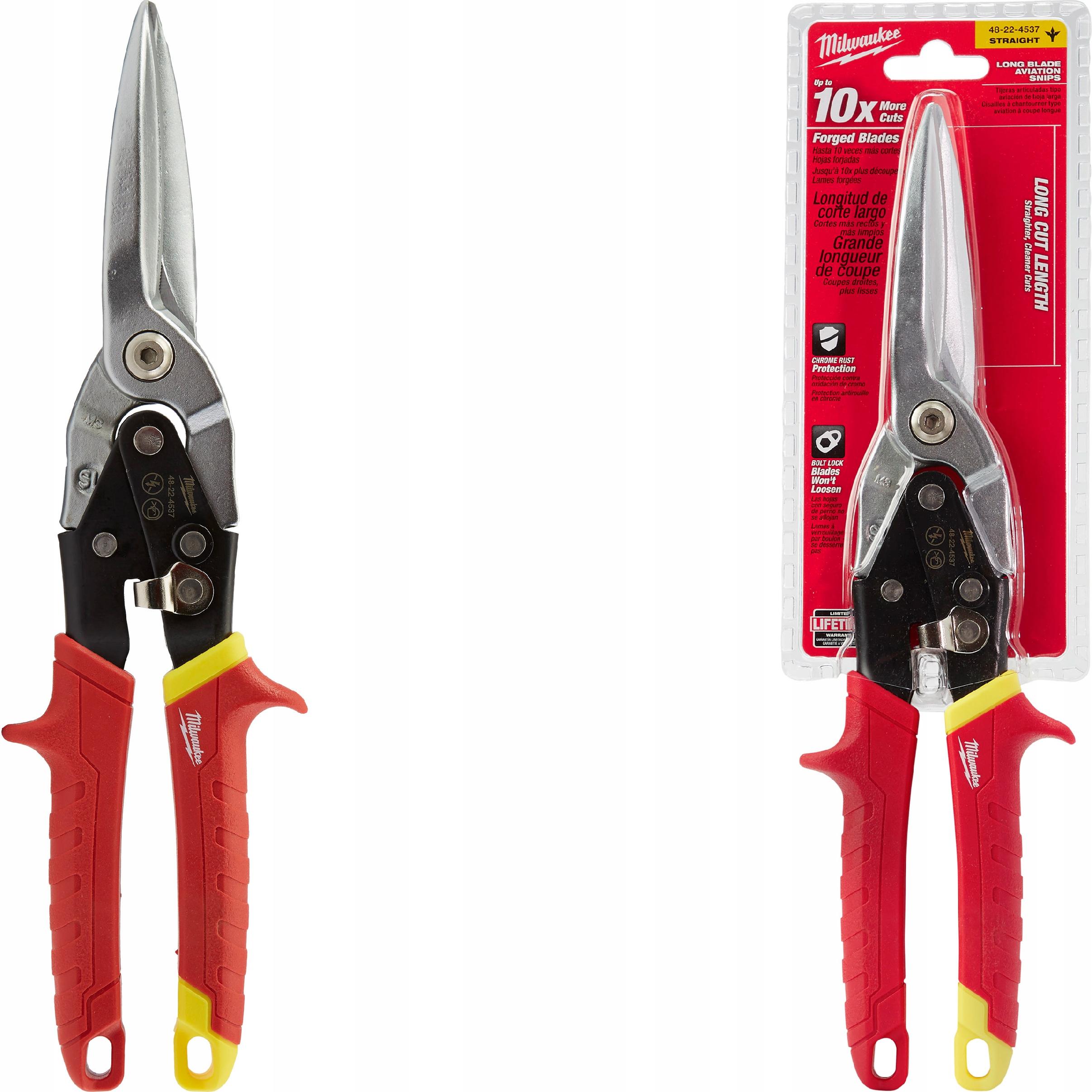 Nożyce do cięcia blachy proste Długie Milwaukee